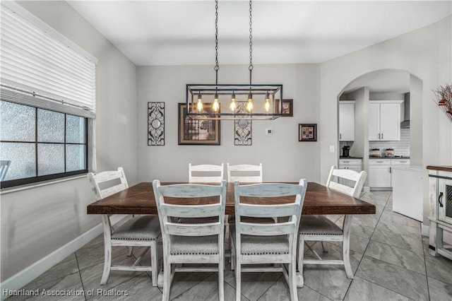 view of dining area