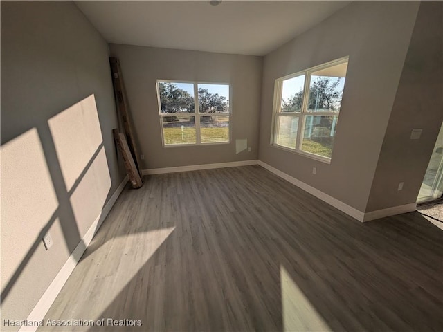 unfurnished room featuring wood-type flooring