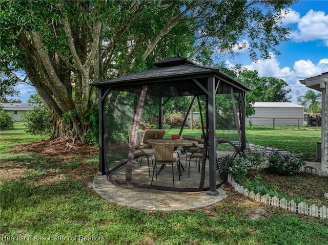 301 Sparrow Ave, Sebring, FL 33870 - view of yard featuring a gazebo and a patio area