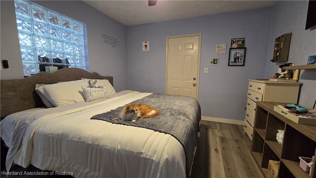 301 Sparrow Ave, Sebring, FL 33870 - bedroom featuring wood finished floors and ceiling fan
