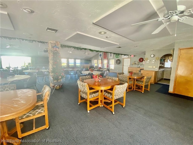 4869 Casablanca Cir Unit G22, Sebring, FL 33870 - dining area with a ceiling fan