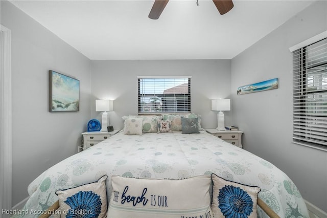 bedroom with ceiling fan