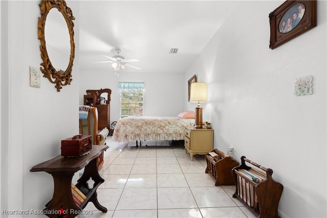 2433 N Highlands Blvd, Avon Park, FL 33825 - bedroom with light tile patterned floors and a ceiling fan
