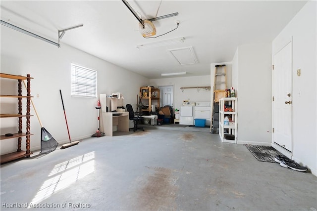 2433 N Highlands Blvd, Avon Park, FL 33825 - garage featuring separate washer and dryer and a garage door opener