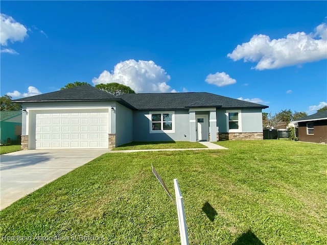 3416 Bristol Ave, Sebring, FL 33872 - view of front of house featuring a front yard and a garage