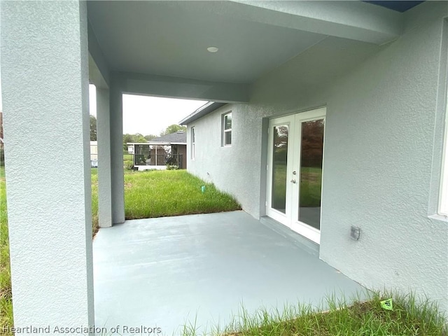 view of patio with french doors