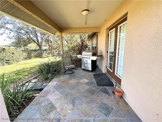 view of patio / terrace with area for grilling