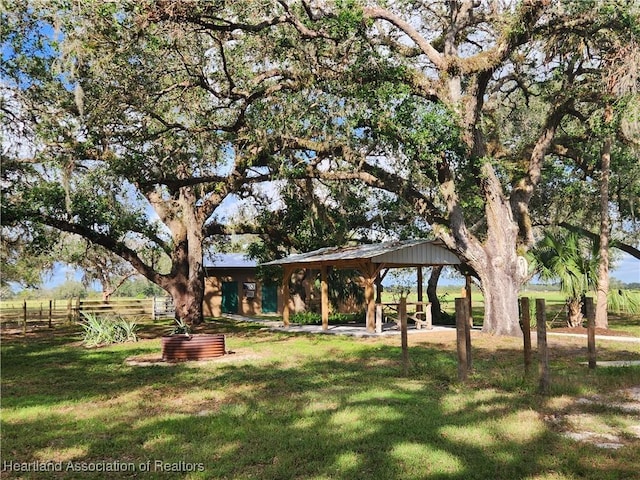 203 Boyer St, Venus, FL 33960 - view of yard with a gazebo and fence