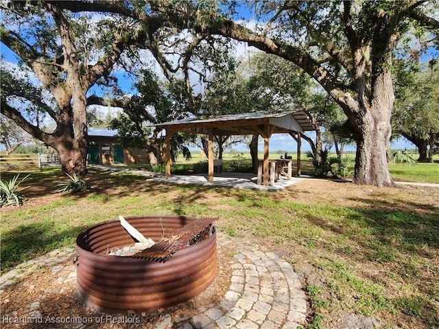 203 Boyer St, Venus, FL 33960 - view of yard with a gazebo