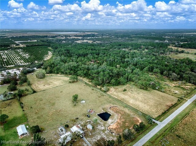 bird's eye view featuring a rural view