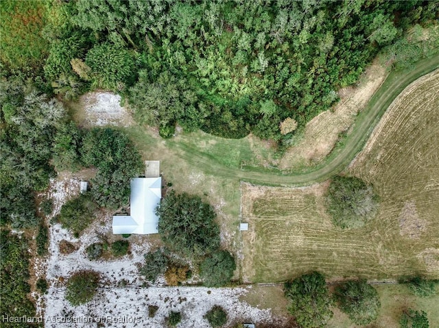 bird's eye view featuring a rural view