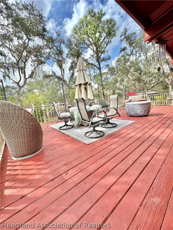 view of wooden deck