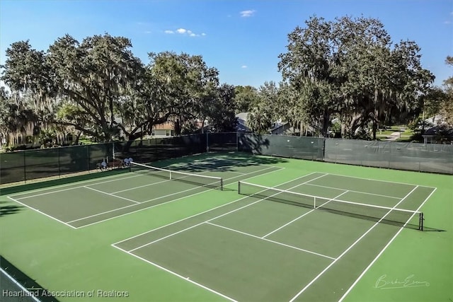 view of tennis court