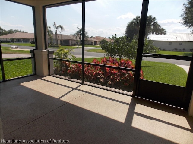 view of sunroom