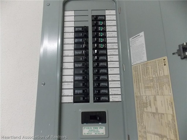 utility room featuring electric panel