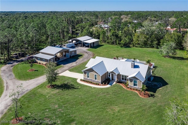 5931 Fig Rd, Sebring, FL 33875 - drone / aerial view with a wooded view