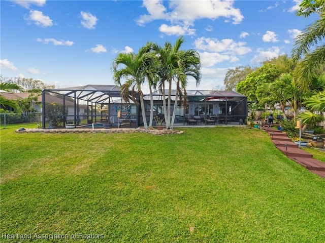 123 Harry Lee Rd, Lake Placid, FL 33852 - view of yard with a lanai