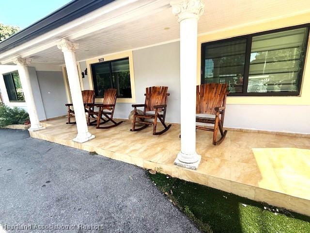 view of patio with covered porch