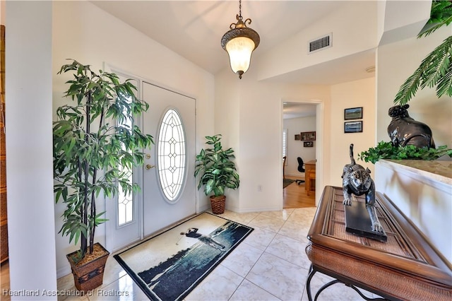 entryway with visible vents
