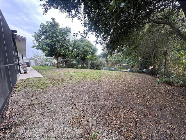 view of yard with a patio