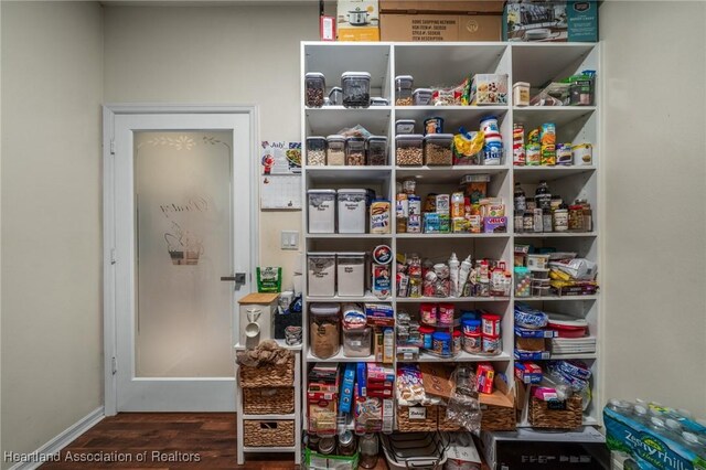 view of pantry