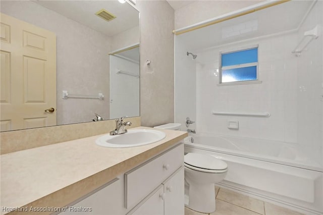 4311 Mandarin Rd, Sebring, FL 33875 - full bathroom with vanity,  shower combination, and tile patterned floors