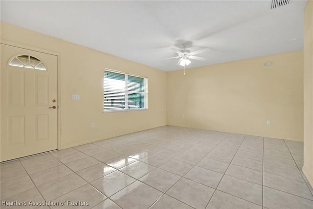 4311 Mandarin Rd, Sebring, FL 33875 - entryway featuring a ceiling fan and light tile patterned flooring