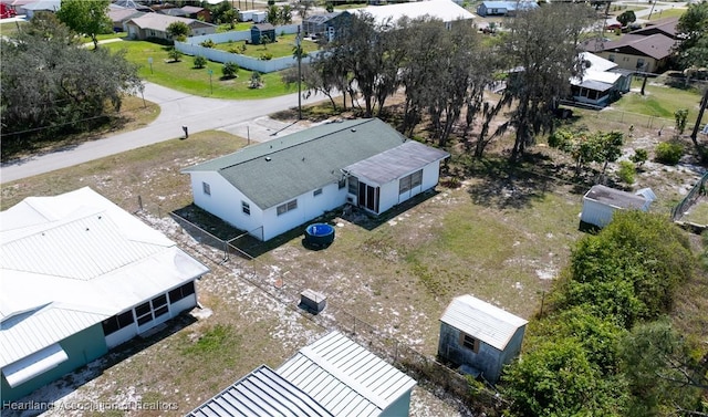 aerial view featuring a residential view