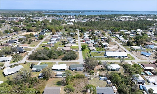 drone / aerial view with a residential view