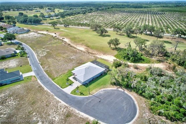 drone / aerial view with a rural view