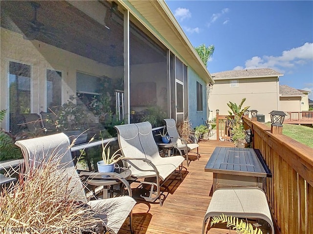 view of wooden deck