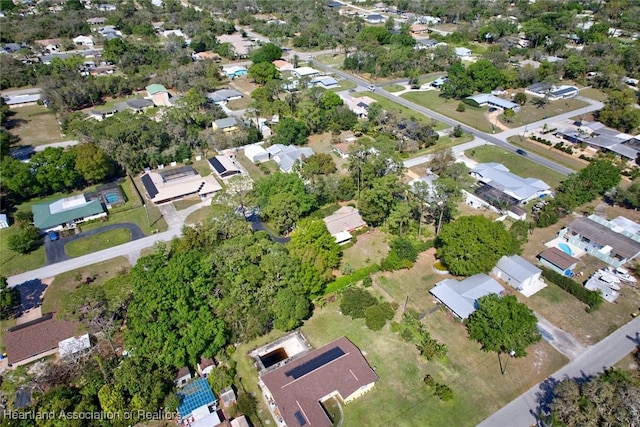 drone / aerial view with a residential view