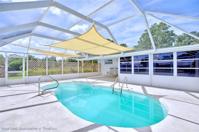 1644 Heron Dr S, Lorida, FL 33857 - view of pool with a lanai and a patio
