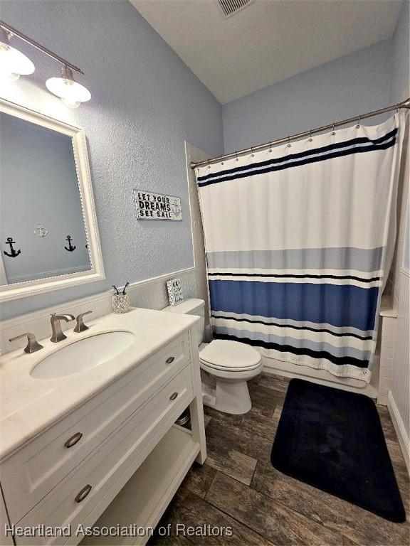 132 Red Water Pt, Lake Placid, FL 33852 - bathroom featuring a textured wall and vanity