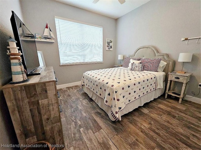 132 Red Water Pt, Lake Placid, FL 33852 - bedroom featuring dark wood-style floors and ceiling fan