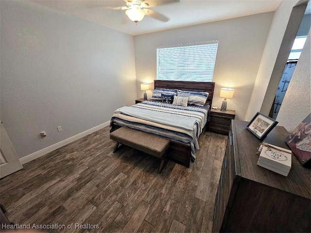 132 Red Water Pt, Lake Placid, FL 33852 - bedroom with dark wood-type flooring and a ceiling fan