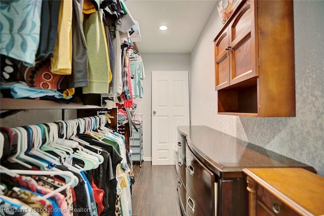 view of walk in closet