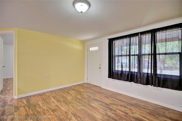 entryway featuring hardwood / wood-style flooring