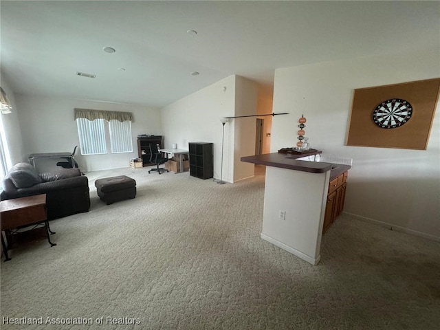 view of carpeted living room