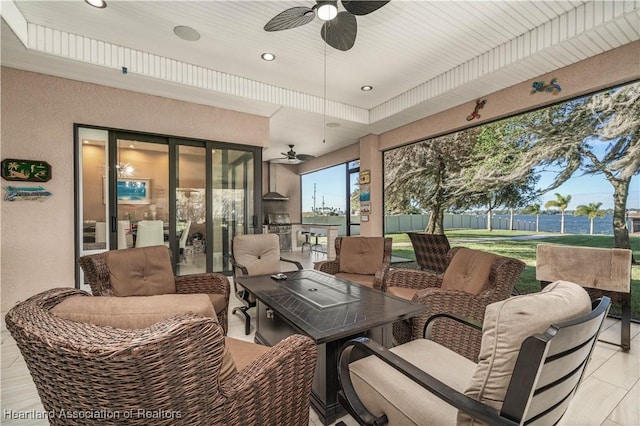 500 Heartland Blvd, Lake Placid, FL 33852 - view of patio / terrace featuring ceiling fan and fence