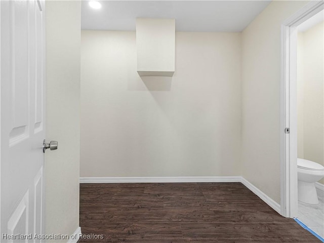 804 S 8th Ave, Wauchula, FL 33873 - interior space featuring toilet, baseboards, recessed lighting, and wood finished floors