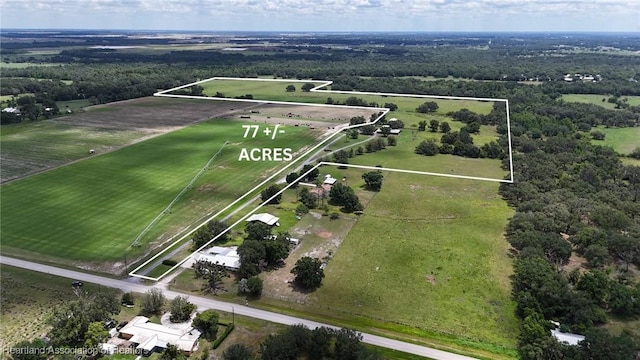 view of rural area featuring property boundaries highlighted