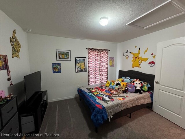 840 Palmetto Ave, Frostproof, FL 33843 - carpeted bedroom featuring a textured ceiling