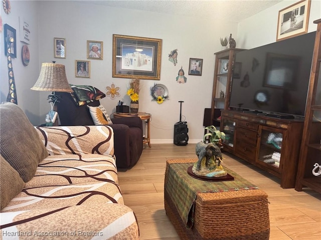 4128 Capri St, Sebring, FL 33872 - living area with baseboards and light wood-style flooring