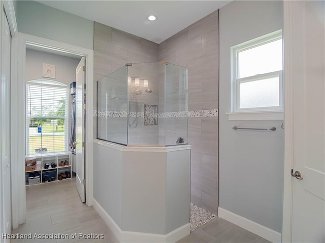 4936 Myrtle Dr, Sebring, FL 33872 - bathroom with walk in shower and recessed lighting