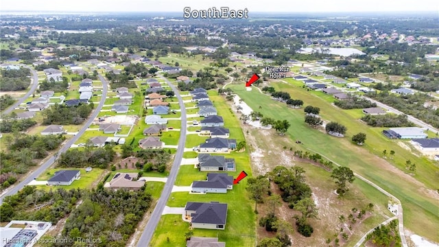 4936 Myrtle Dr, Sebring, FL 33872 - aerial view of property and surrounding area with nearby suburban area and a local golf course