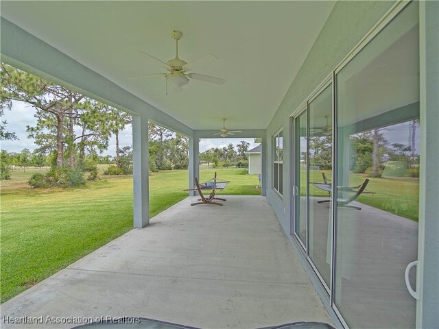 4936 Myrtle Dr, Sebring, FL 33872 - view of patio / terrace featuring a ceiling fan