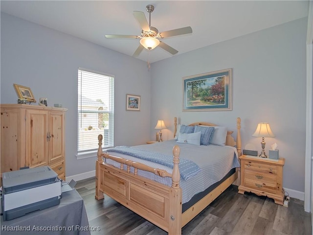 4936 Myrtle Dr, Sebring, FL 33872 - bedroom featuring wood finished floors and a ceiling fan