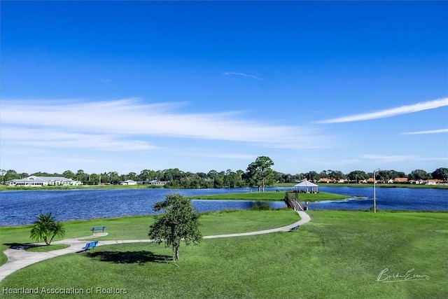 property view of water