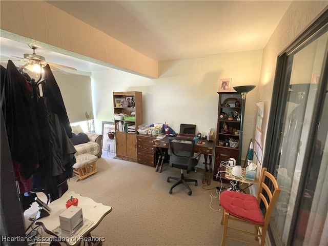 4618 Lafayette Ave, Sebring, FL 33875 - home office with carpet floors and ceiling fan